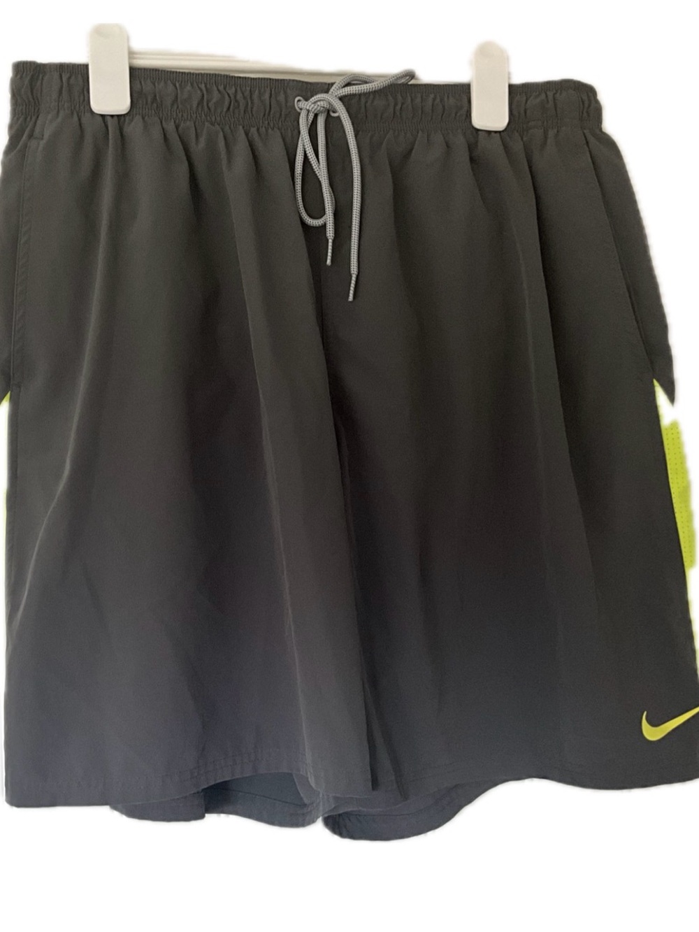 Nike Men’s Black SwimShorts with Yellow-Green Accent